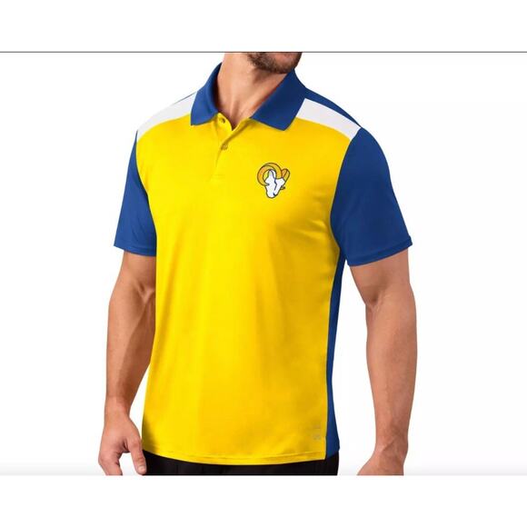 NWT MSX by Michael Strahan NFL Short Sleeve Men's Polo LA Rams Small A458425 - Picture 2 of 16